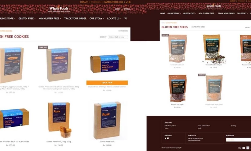 Whole Foods Website and Branding Designing