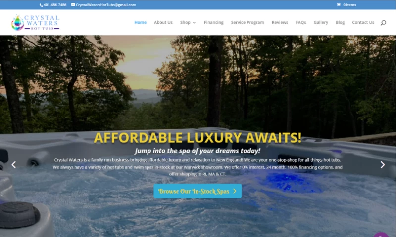 Obsessed With Success Marketing Agency - Website Design, Branding & CRM: Crystal Waters Hot Tubs
