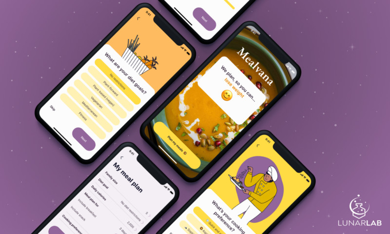 LunarLab - Mealvana Mobile App Design