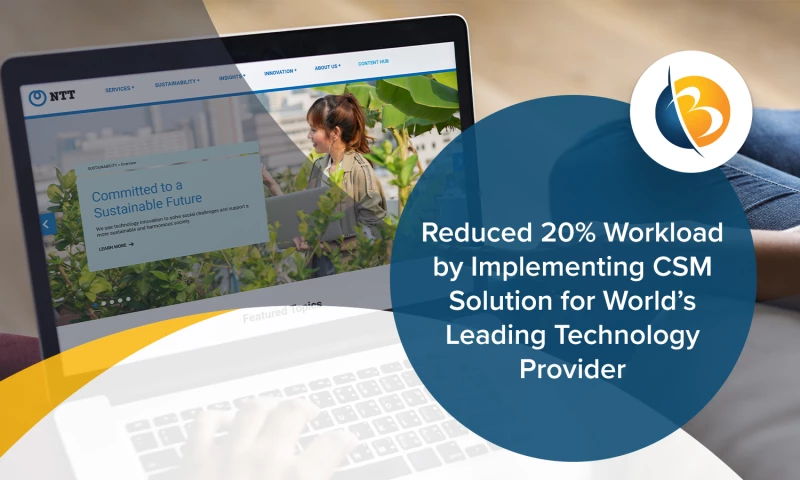 Reduced 20% Workload by Implementing CSM Solution for Worlds Leading Technology Provider