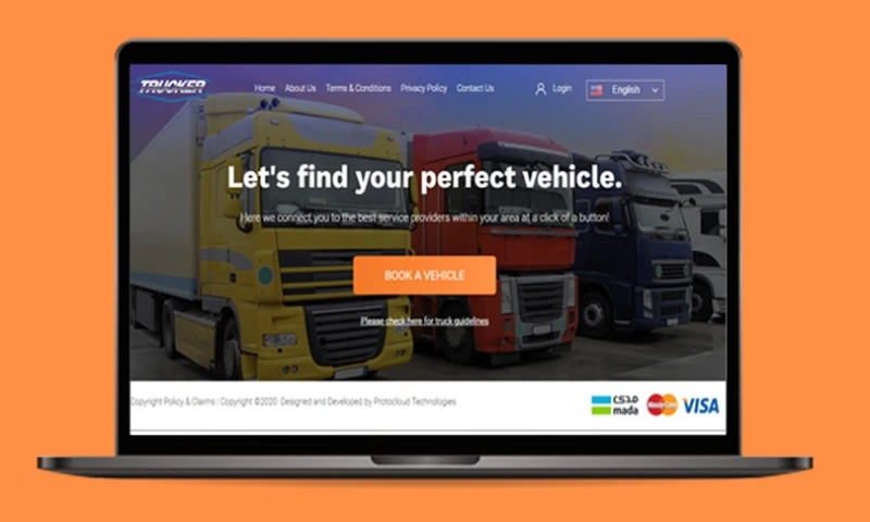 Trucker - Vehicle Wordpress Website Development