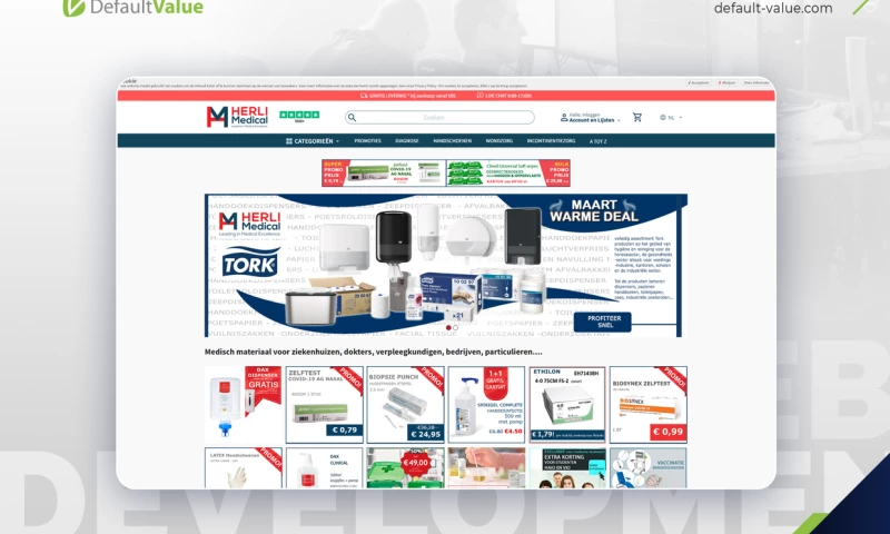 Default Value - Web design for Belgian medical equipment supplier
