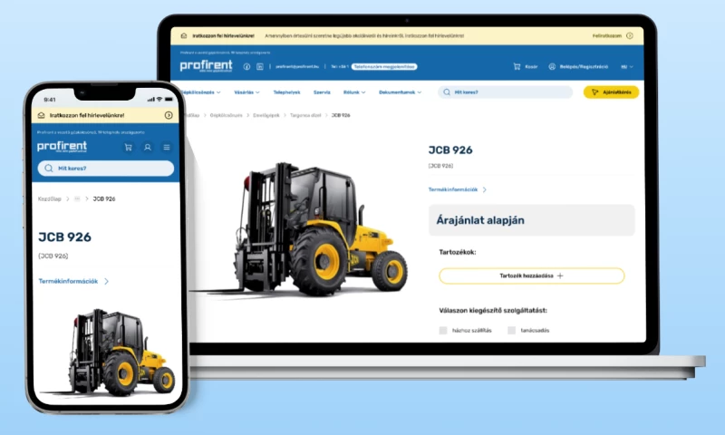 Works. Hungary Kft. - Machine Renting company website and shop redesign