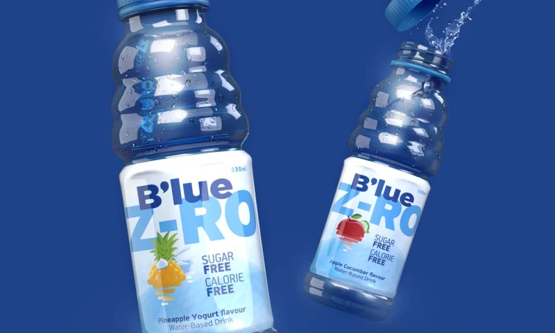 Lazy snail Design - Danone - Universal Robina Beverages - Blue Z-Ro