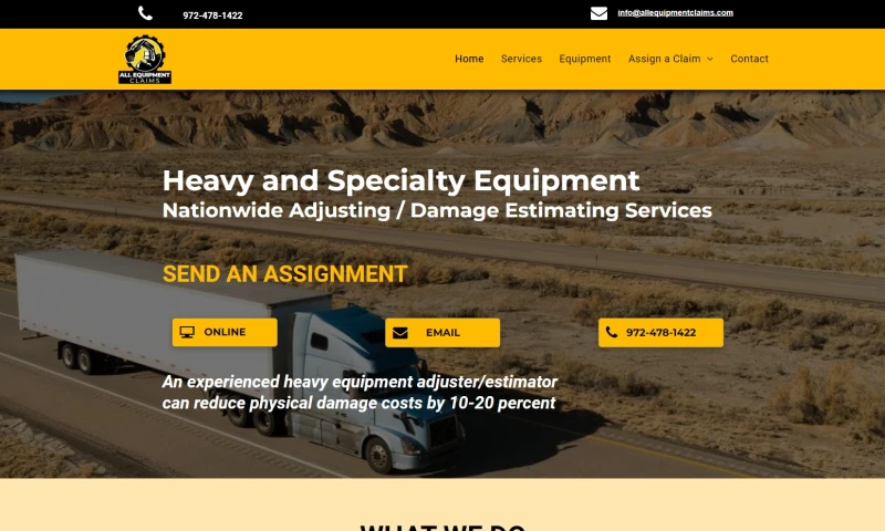Ready Set Go Website Design - All Equipment Claims