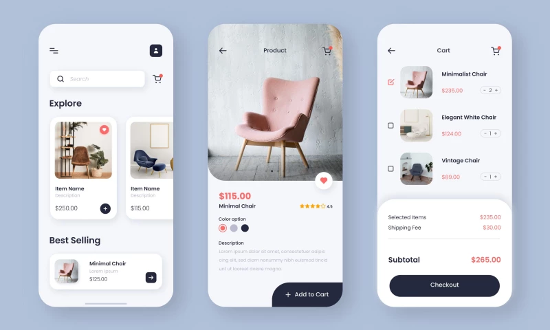 Furniture website, Magento 2. Implemented B2C/B2B Models