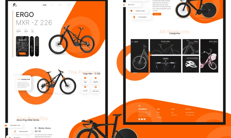 ERGO Bicycles: Landing page Design