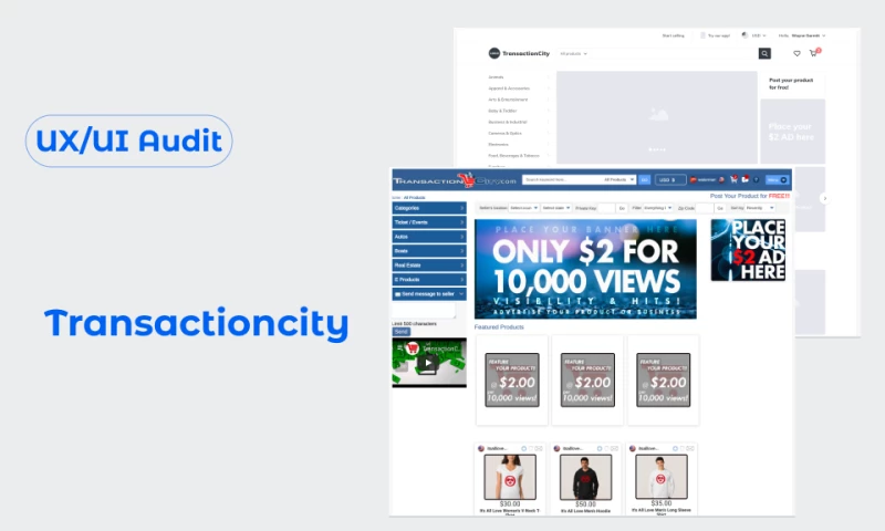 Onix-Systems - Transactioncity | UX/UI Audit