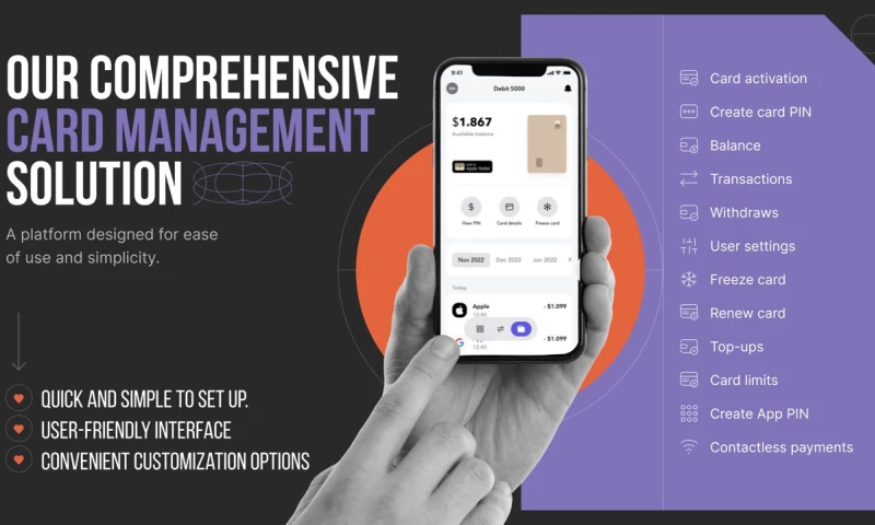 Software startup in the card management industry
