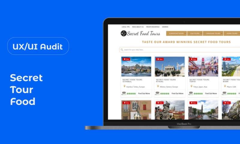 Onix-Systems - Secret Tour Food | UX/UA Audit