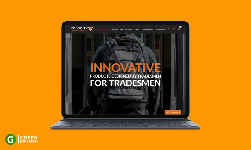 Green Nineteen - Website design for a toolbag manufacturer