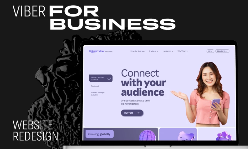 Qream - Rakuten Viber - B2B Website + Motion Design