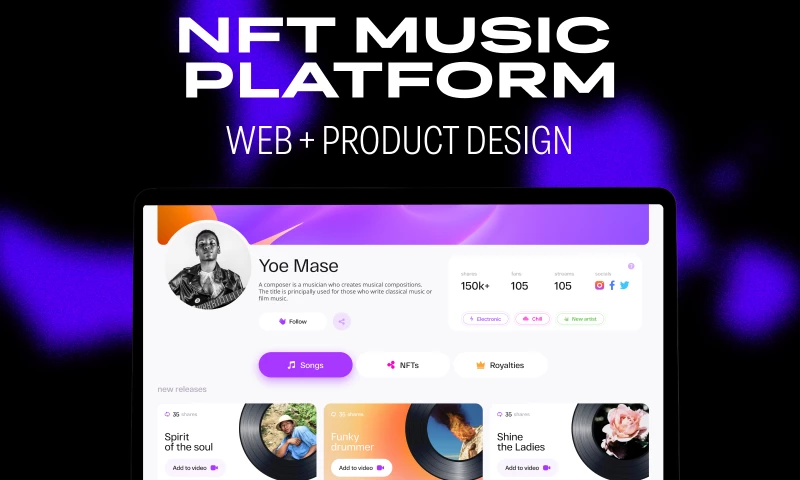 Qream - Klezma - NFT Music Platform Web App Design