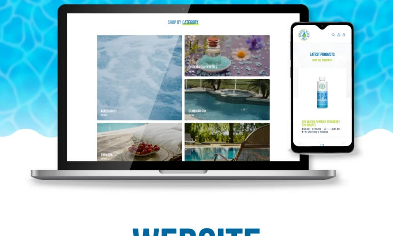 E-Commerce Website for Crystal Clear Spas