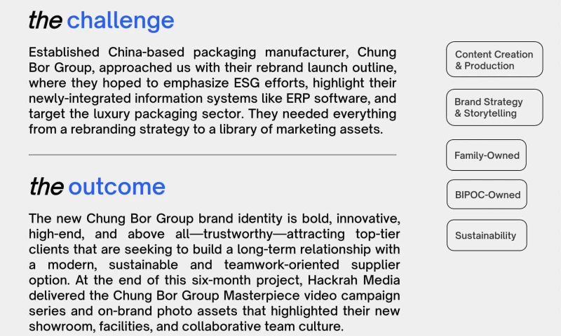 Chung Bor Group Sustainability Rebrand