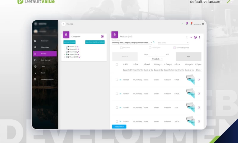 Default Value - PIM development project for eCommerce sites