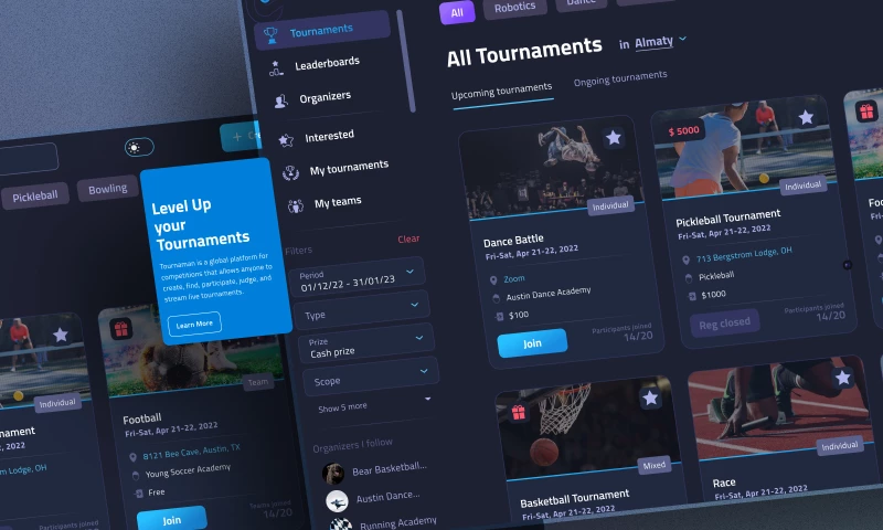 VALMAX - Tournaman - webdesign platform for tournament