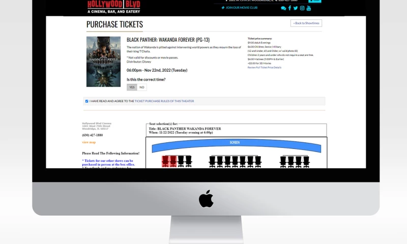 Hollywood Blvd Cinema Website