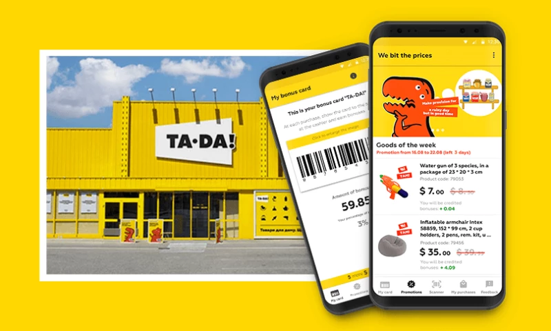 Android Mobile Application for TA-DA Network of Supermarkets