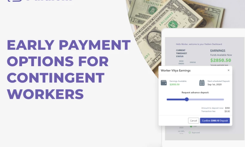 B2b finance platform - Early payment options for contingent workers and suppliers