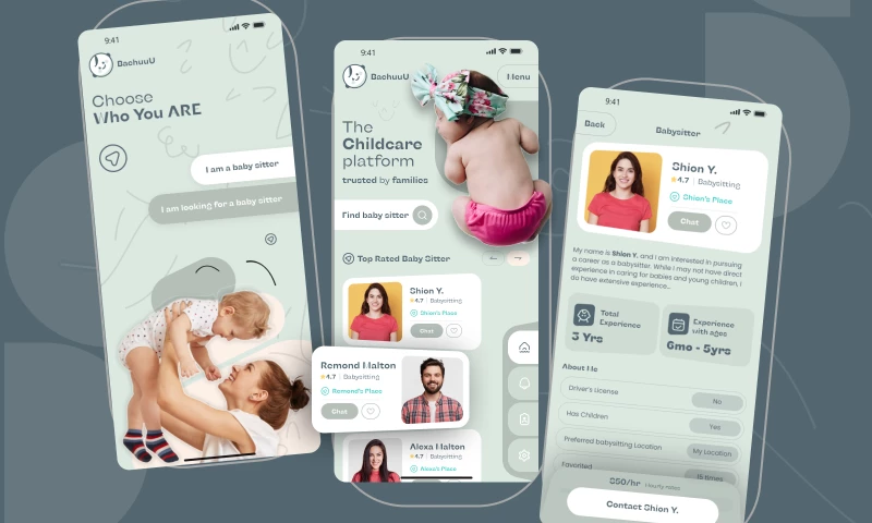 Babysitter and Nannies App Design
