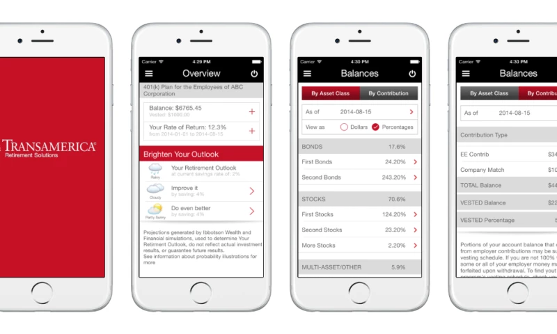 Cross-platform mobile application for retirement portfolio management