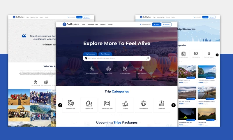MNB Soft Solution Pvt Ltd. - GO4Explore Tour & Travel website development