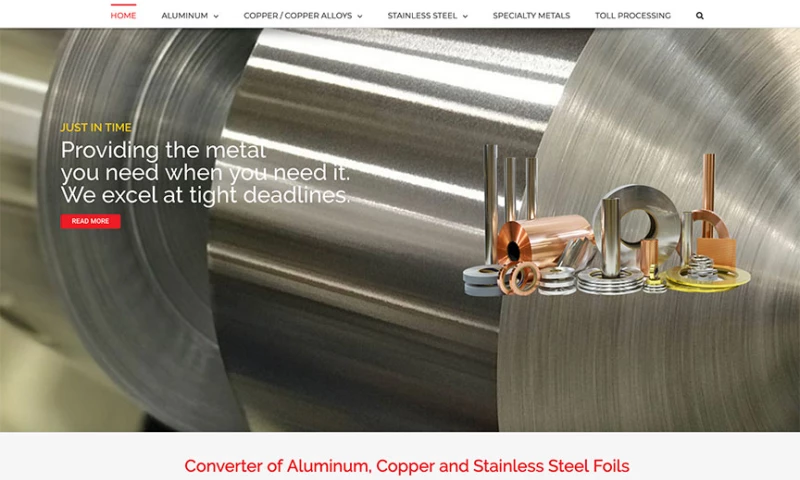 Charene Creative - Comet Metals Web Design