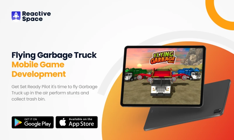 Reactive Space - Flying Garbage Truck Mobile Game Development