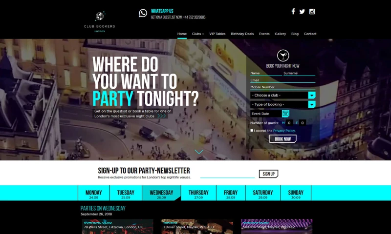 eLuminous Technologies - Club Bookers