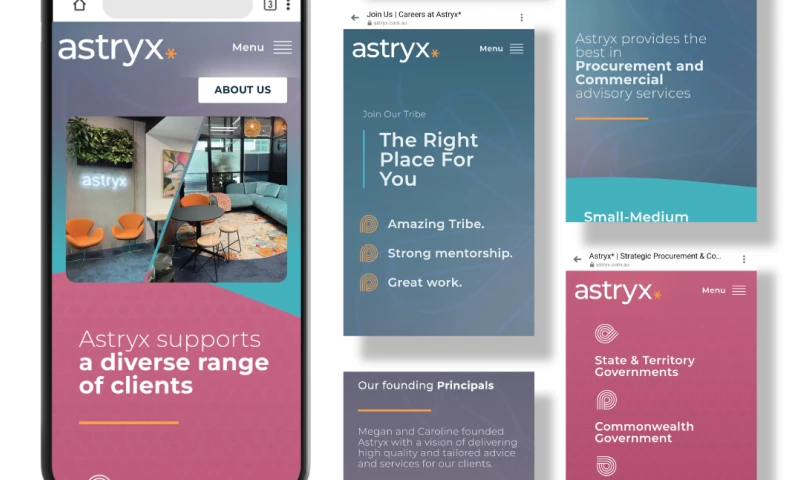 Revitalise and redevelop Astryx existing website