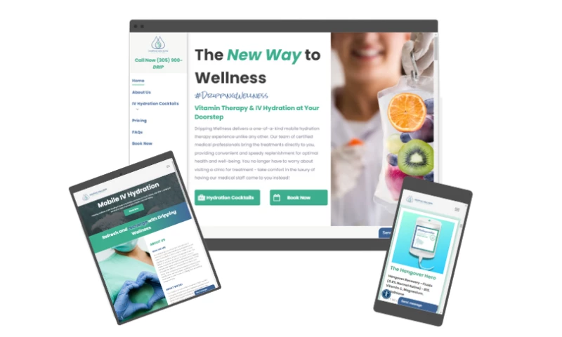 The Business Theory - IV Hydration Web Design