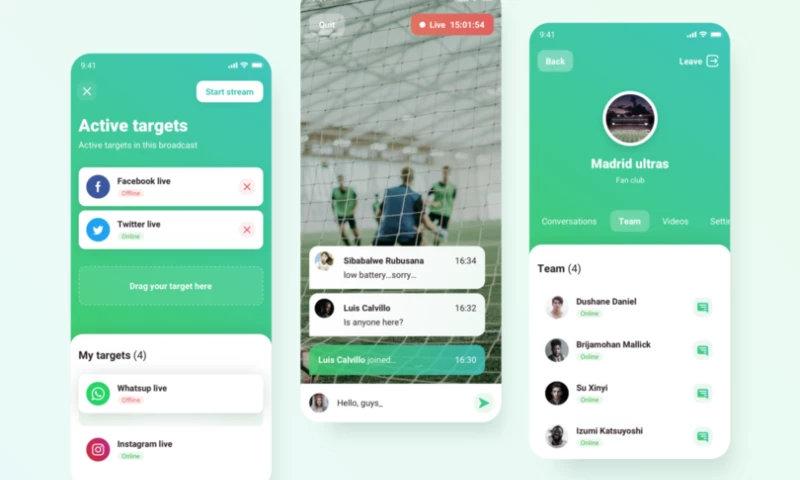 Leobit Design Studio - LIVE STREAMING APP FOR BROADCASTING SPORTS EVENTS