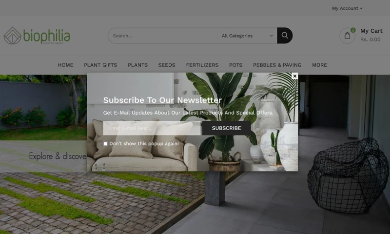PragICTS - eCommerce Implementation for Biophilia