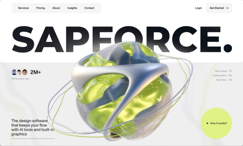 Phenomenon Studio - Sapforce - AI SaaS website design