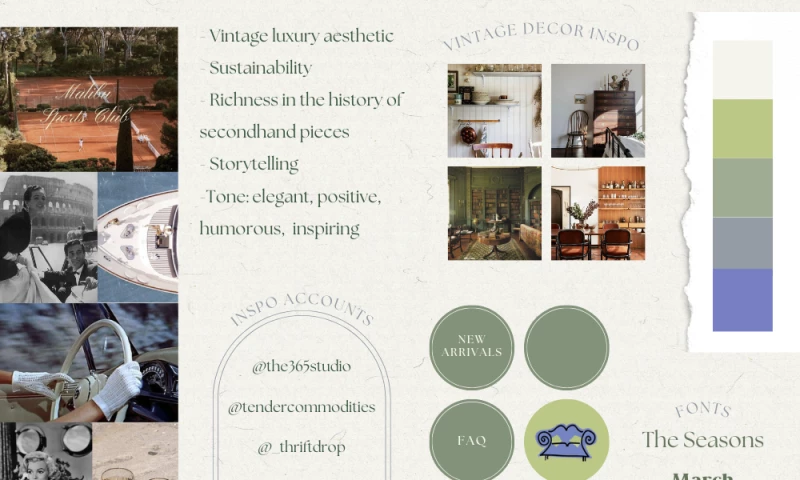 Mood Board for relaunch Social Media