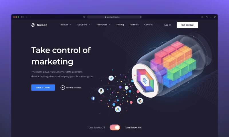 Sweet Analytics. Marketing website that converts