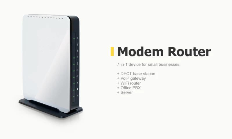 Modem router design: 7-in-1