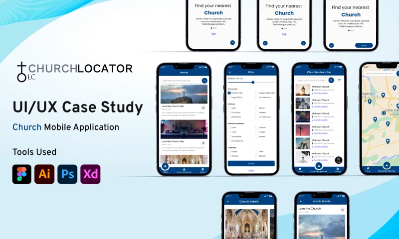 Inventcolabs Software - Church Finder App