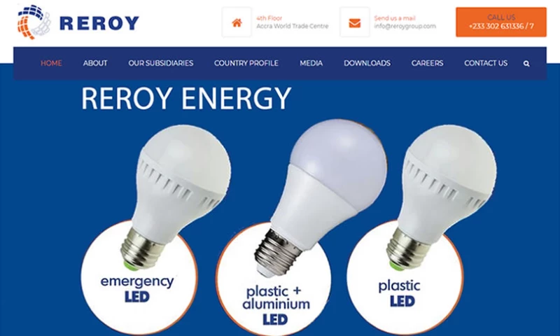 Sheeltech Ghana Limited - Website Development for Reroy Group
