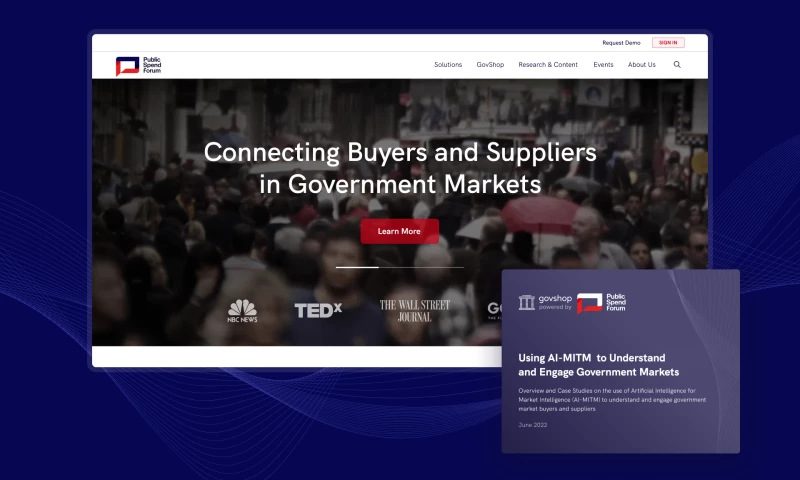 Dudka Agency - Public Spend Forum is an Al-enabled market intelligence platforms and open ecosystem with a mission to create open government markets