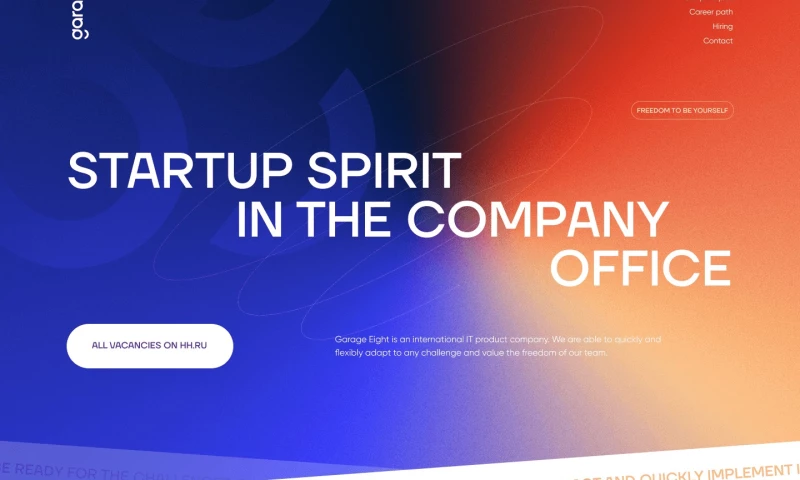 Nimax Digital Agency - Employer landing page for Garage Eight