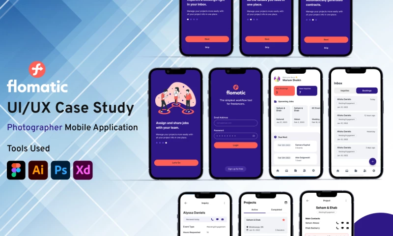 Inventcolabs Software - Photographer Booking App - Flomatic