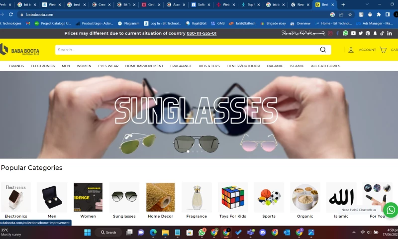 Ecommerce Project for Babba Boota