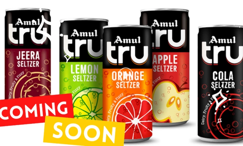 Almond Branding - Amul TRU Seltzer Category Creation & Packaging Design