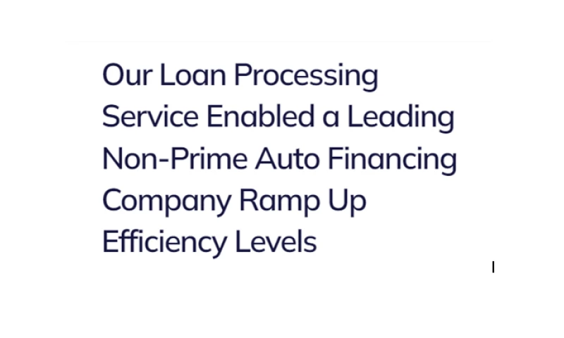 U.S. non-prime Auto Financing Company
