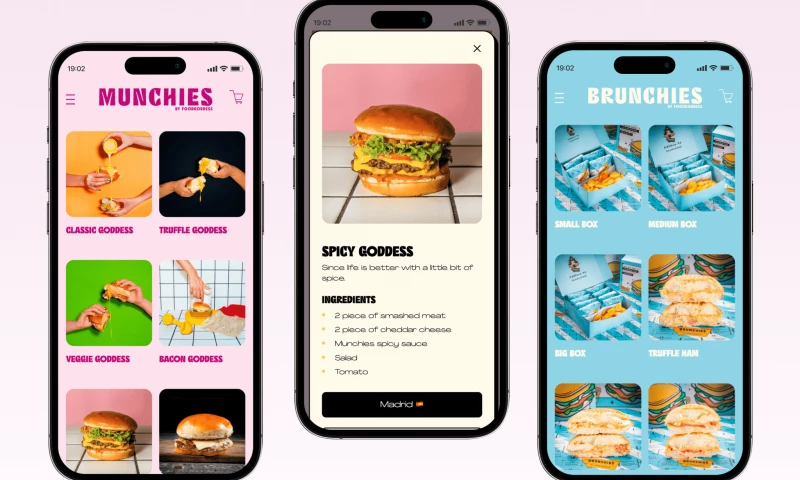 Nice Digital Studio - Custom website for Burger restaurant