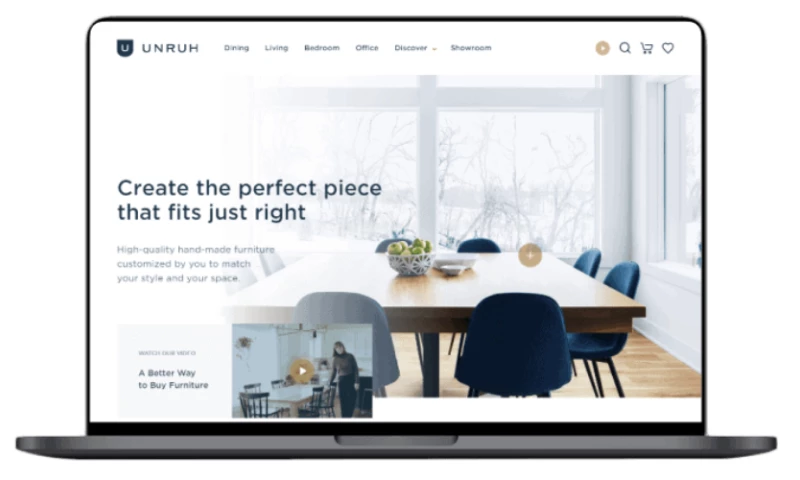 Unruh furniture - Website Design