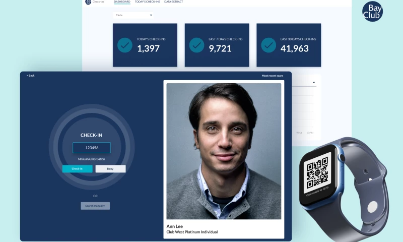 Qodeca - The Bay Club check-in management system