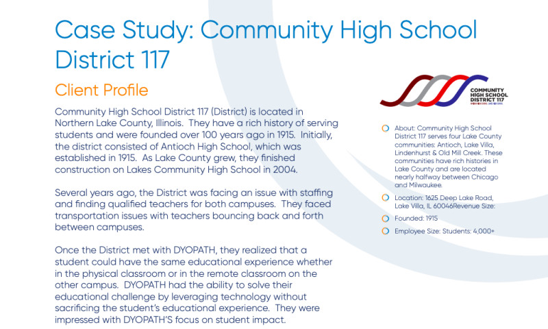 Dy0poth - Case Study: Community High School District 117